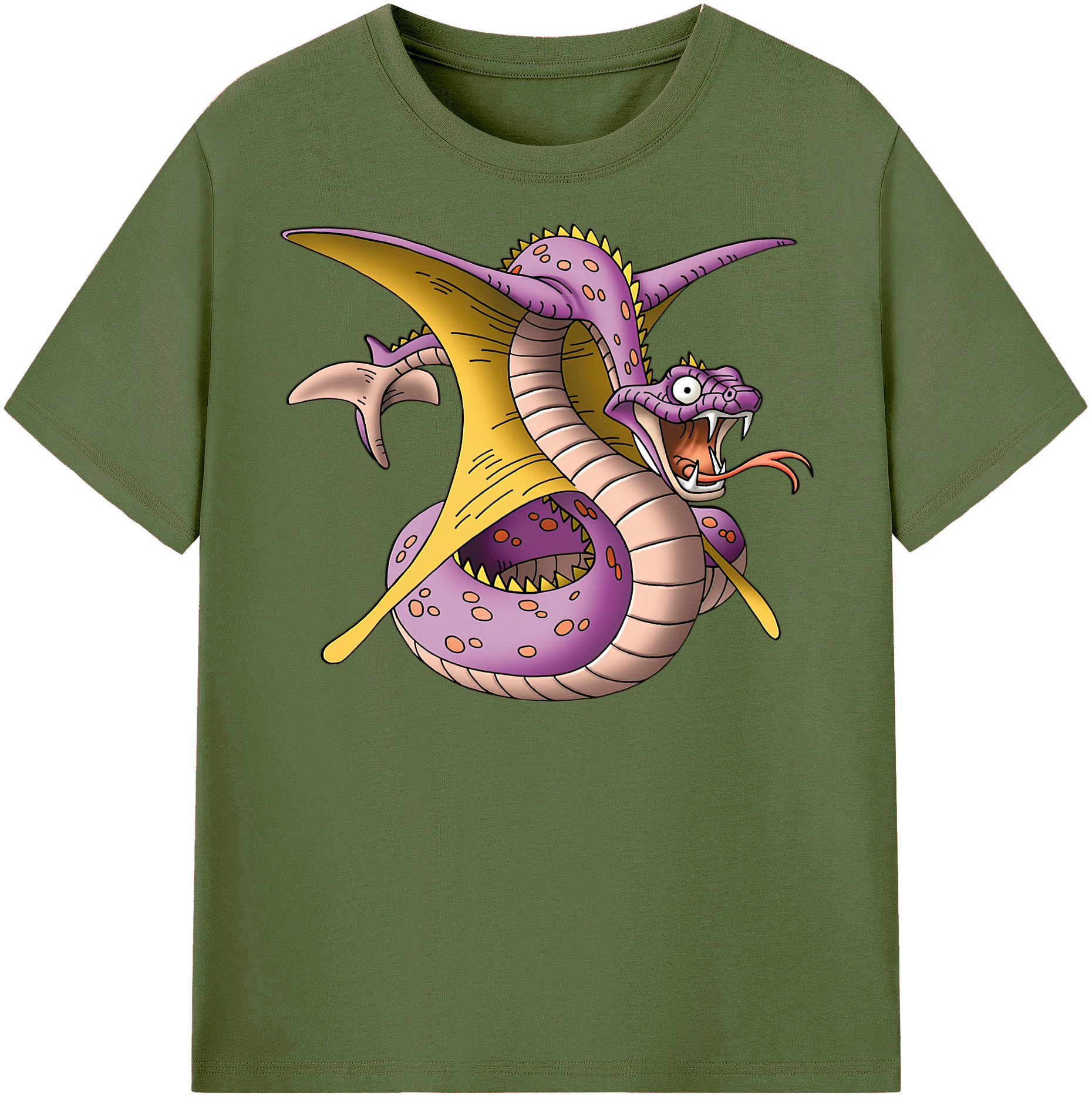 （画像用） ドラゴンクエスト Doragon Kuesuto Dragon Quest 綿100％半袖Tシャツ（フロントプリント）